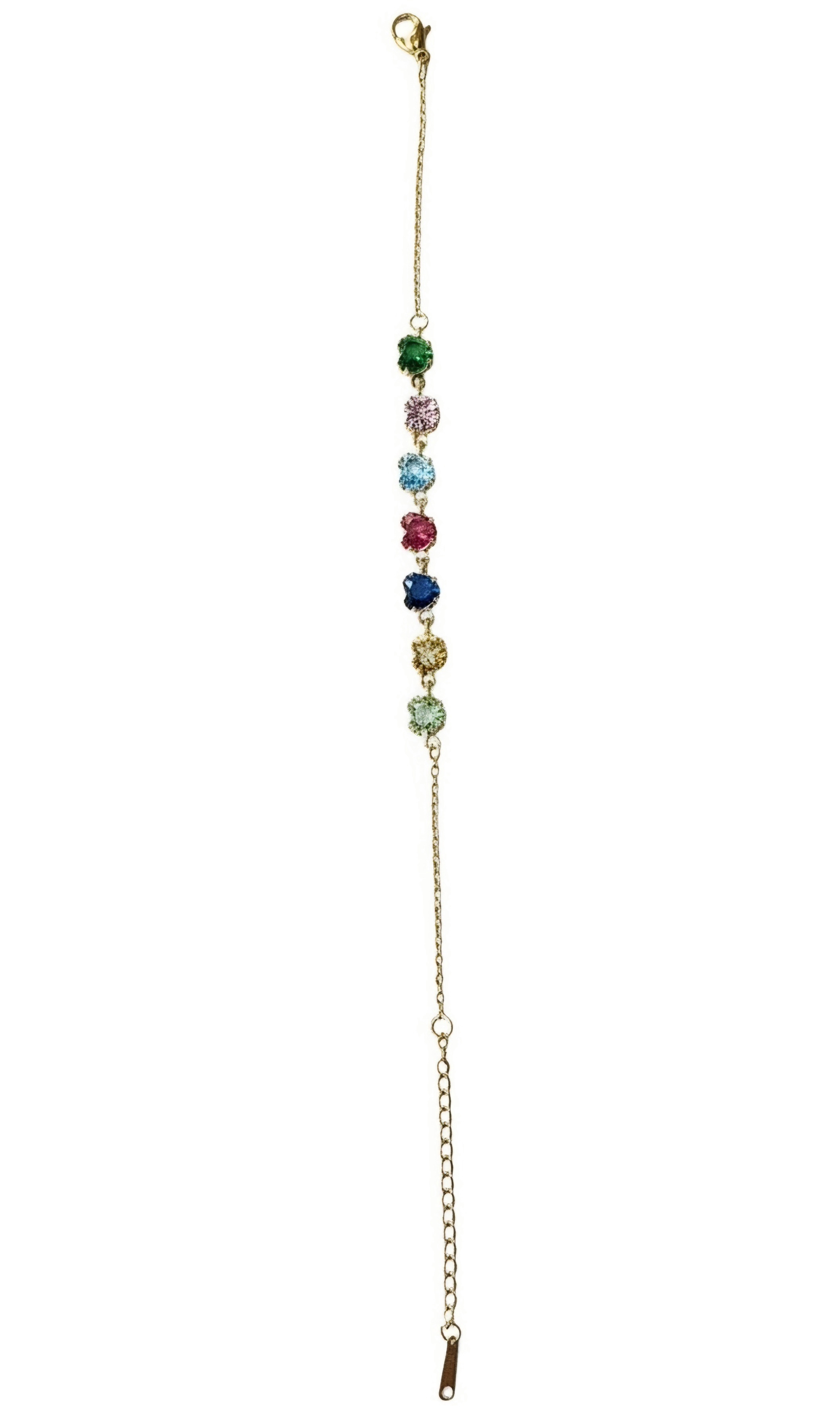 Rainbow Crystal Chain Bracelet — view 4